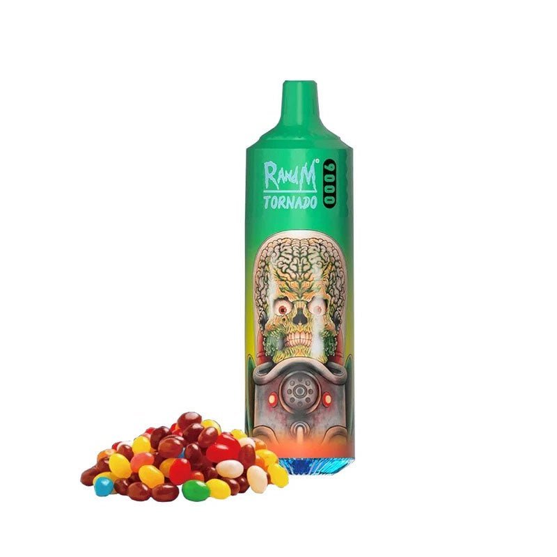 Buy RandM Tornado 9000 Puffs Disposable Vape Box of 10 - Rainbow Candy