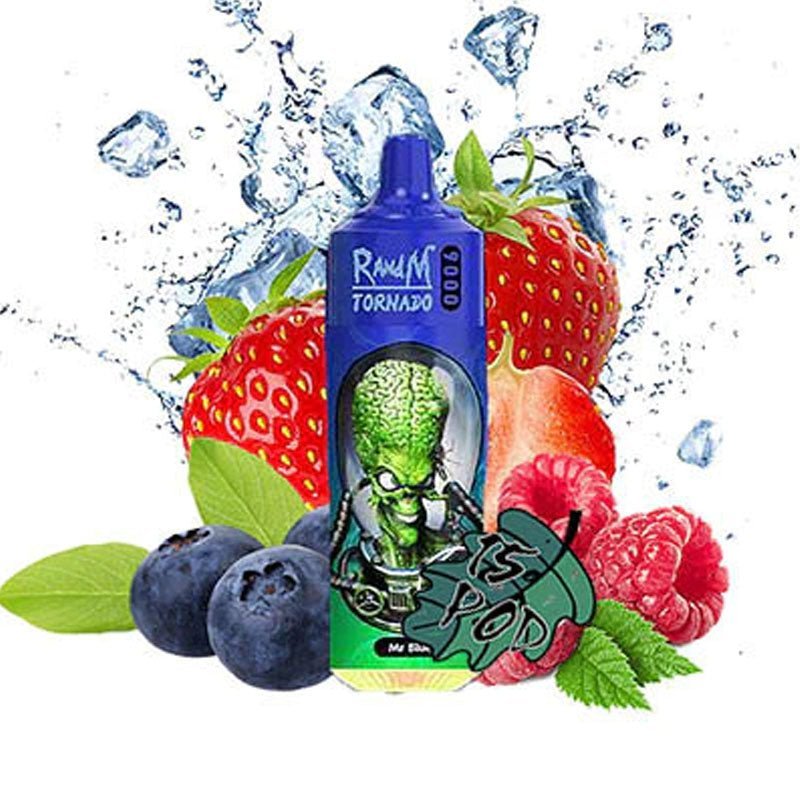 Buy RandM Tornado 9000 Puffs Disposable Vape Box of 10 - Mixed Berries