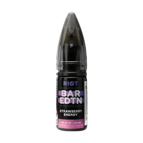 Buy Riot Squad Bar Edition Nic Salt 10ml E - liquids - Box of 10 - Strawberry Energy