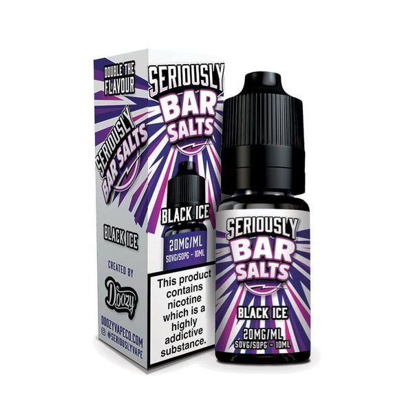 Buy Seriously Bar Salt 10ml E - liquids Nic Salts - Box of 10 - Black Ice