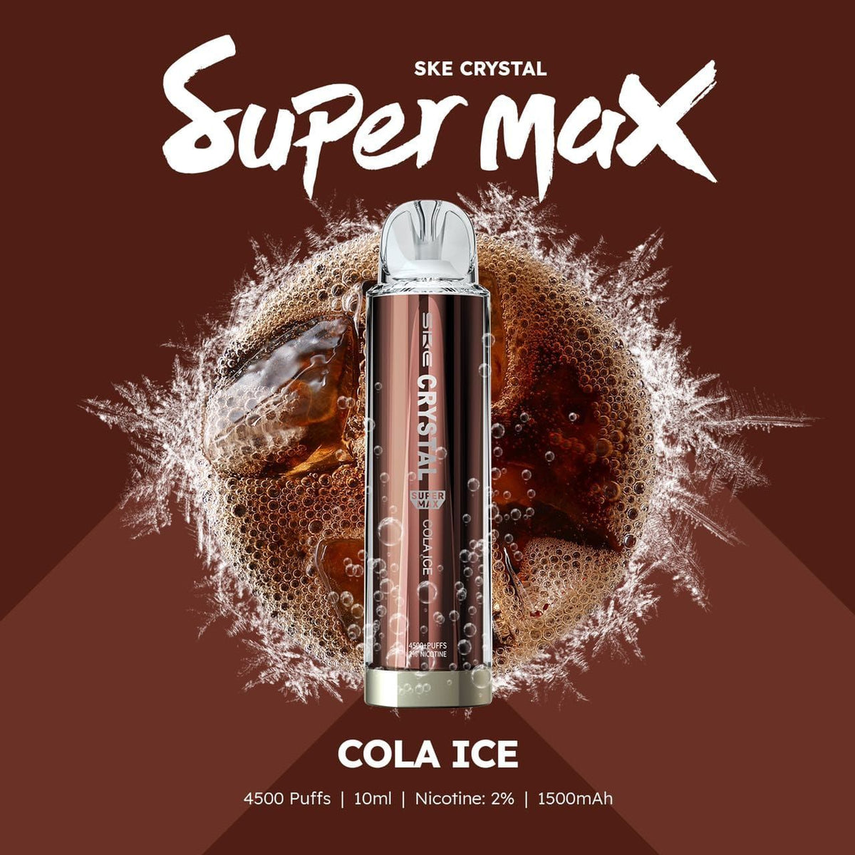 Buy Ske Crystal Original Super Max 4500 Disposable Vape Puff Pod Box Of 10 - Cola Ice