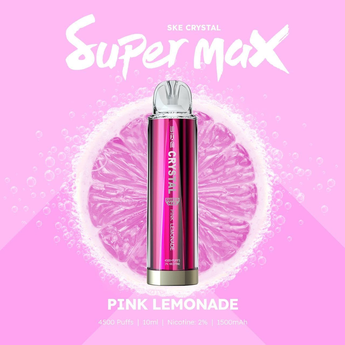 Buy Ske Crystal Original Super Max 4500 Disposable Vape Puff Pod Box Of 10 - Pink Lemonade