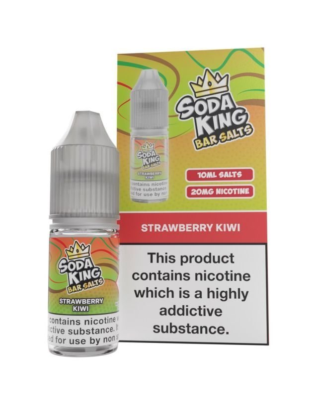 Buy Soda King Nic Salt 10ml - Box of 10 - Strawberry Kiwi