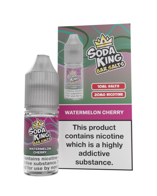 Buy Soda King Nic Salt 10ml - Box of 10 - Watermelon Cherry