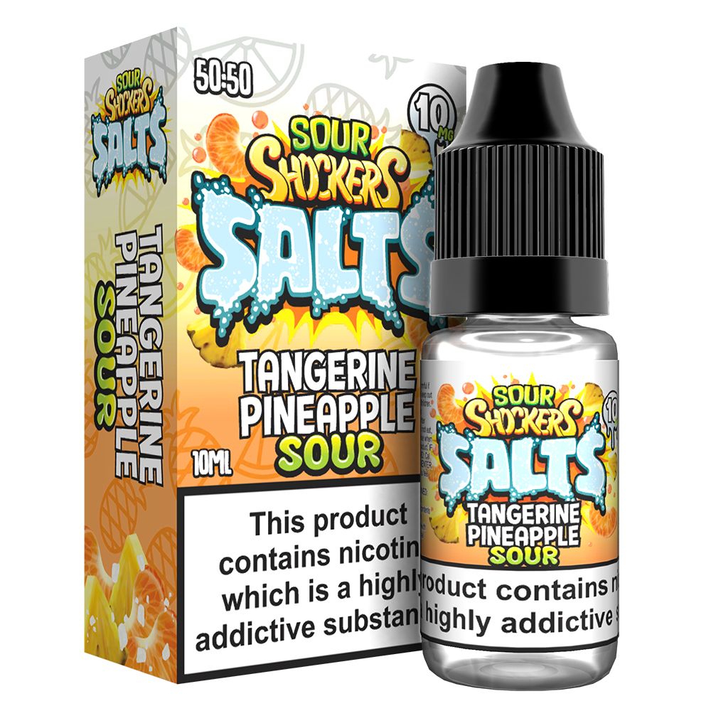 Buy Sour shockers Nic Salt 10ml Pack of 5 - Tangerine Pineapple Sour