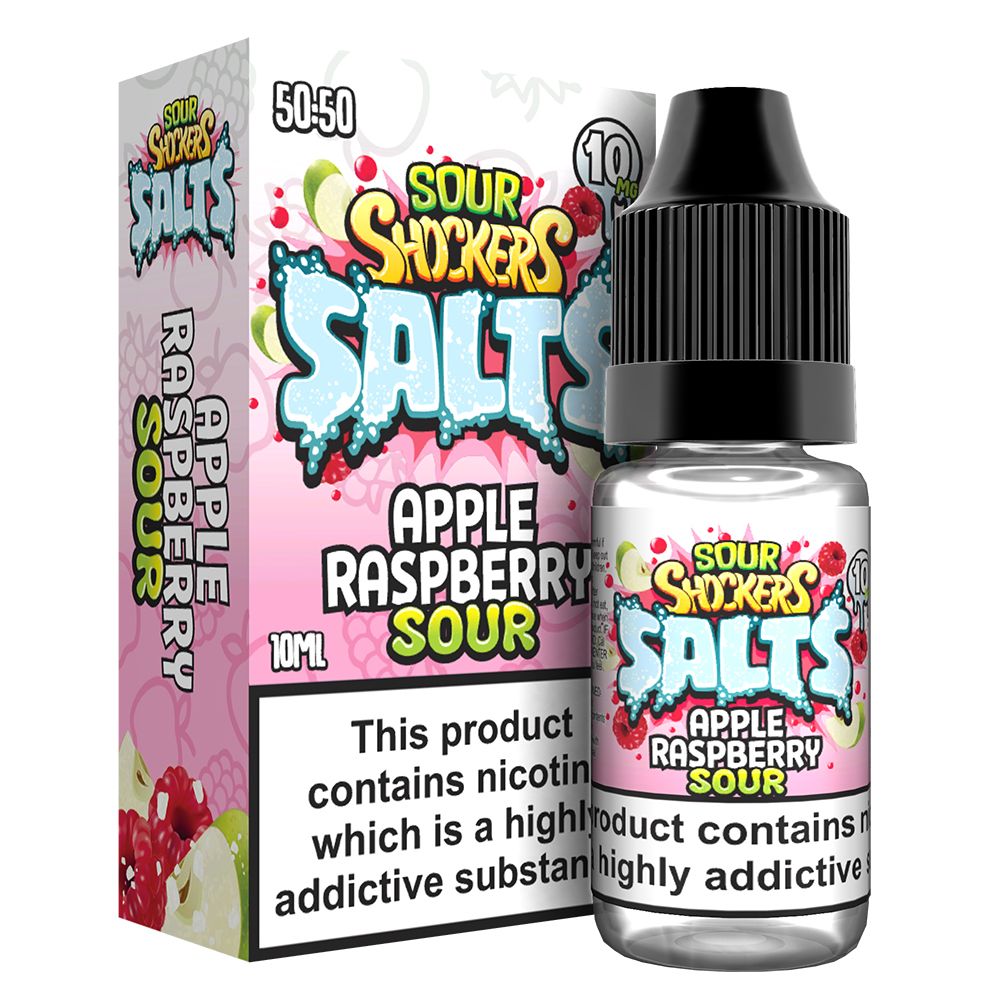 Buy Sour shockers Nic Salt 10ml Pack of 5 - Apple Raspberry Sour