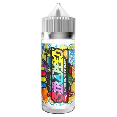 Buy Strapped Ice 100ML Shortfill - Super Rainbow Candy On Ice