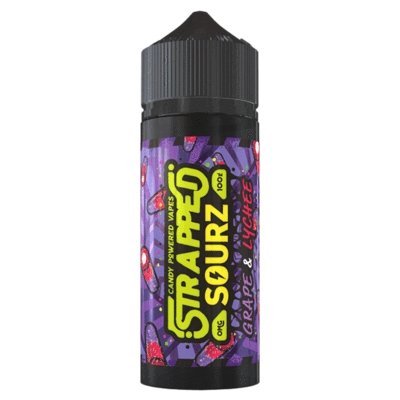 Buy Strapped Sourz 100ML Shortfill - Grape & Lychee
