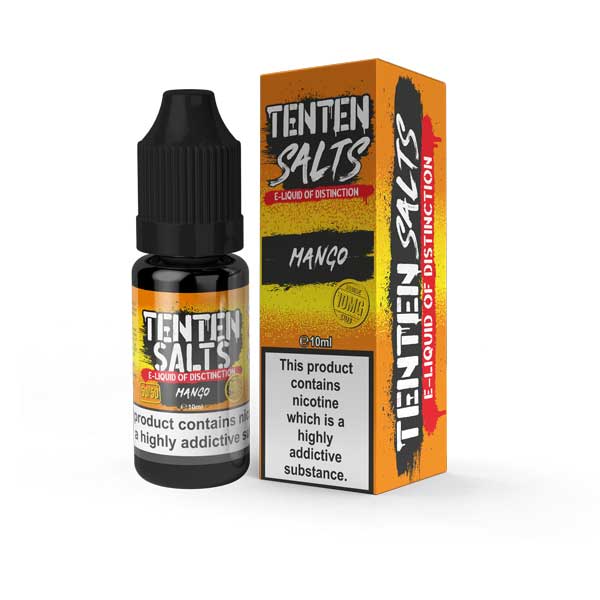 Buy Ten Ten Nic Salts 10ml E - liquids - Box of 10 - Mango