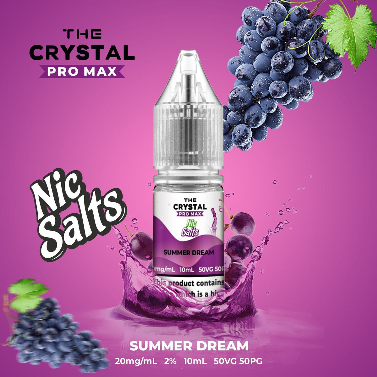 Buy Hayati Crystal Pro Max Hayati Nic Salts 10ml - Box of 10 - Summer Dream