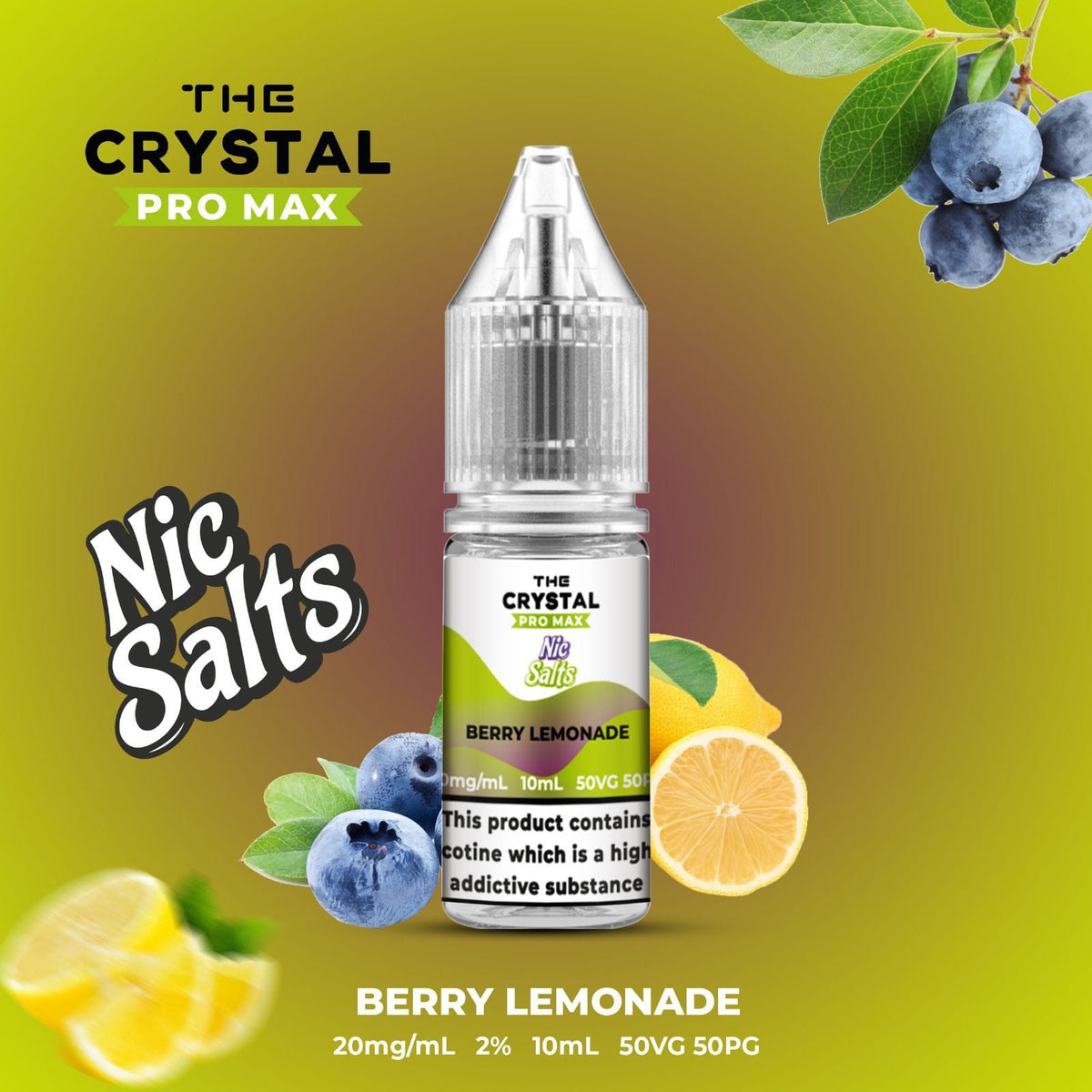 Buy Hayati Crystal Pro Max Hayati Nic Salts 10ml - Box of 10 - Berry Lemonade