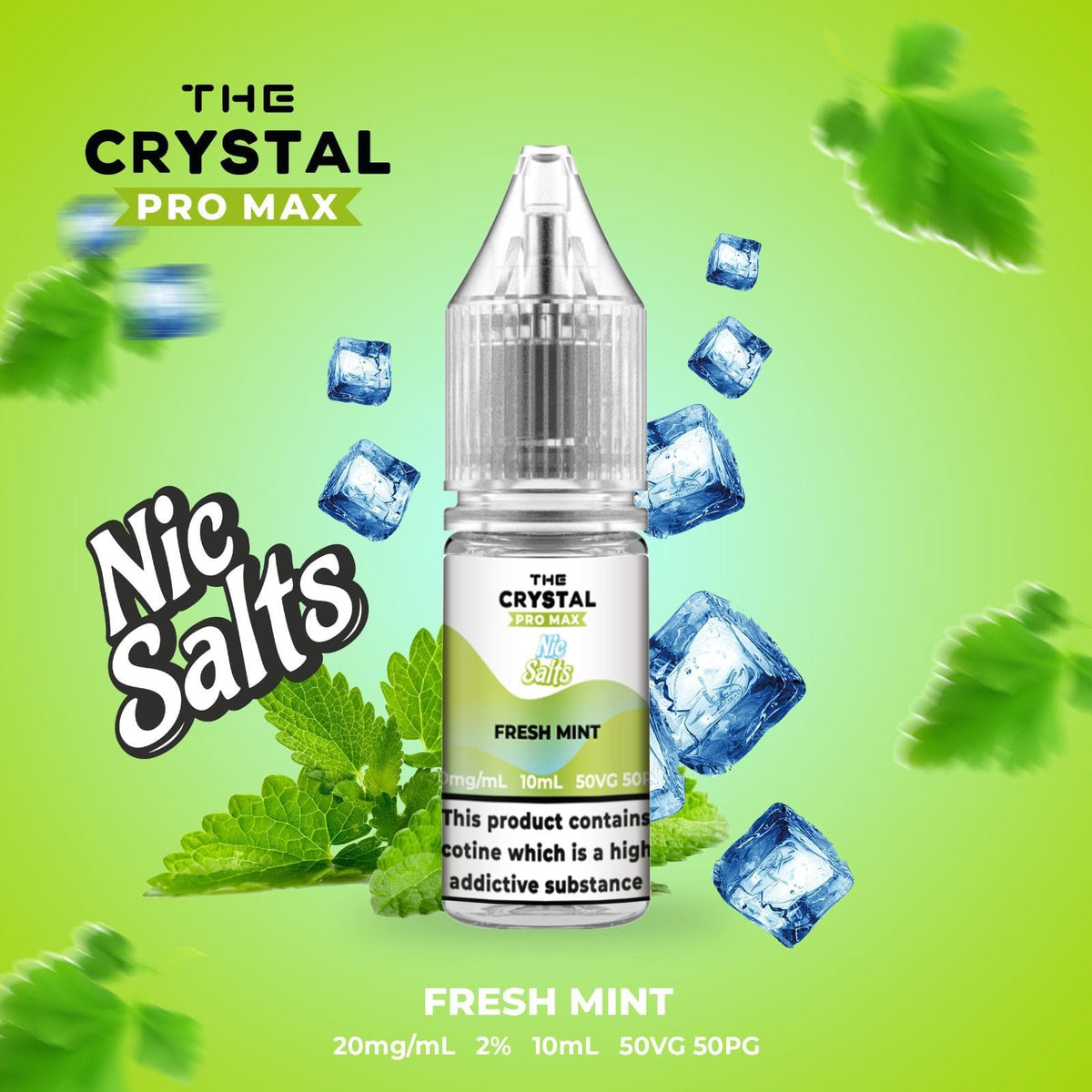 Buy Hayati Crystal Pro Max Hayati Nic Salts 10ml - Box of 10 - Fresh Mint