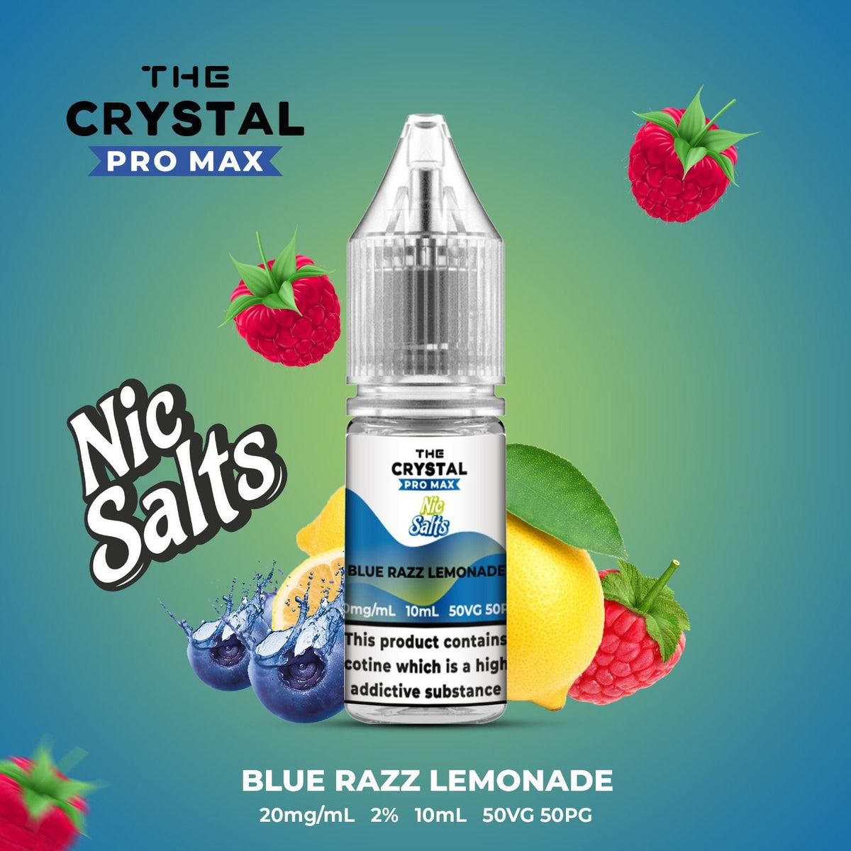 Buy Hayati Crystal Pro Max Hayati Nic Salts 10ml - Box of 10 - Blue Razz Lemonade