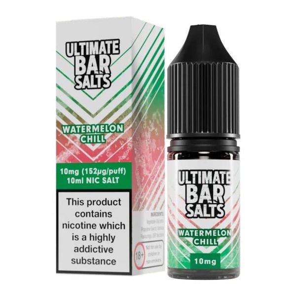 Buy Ultimate Bar Salt 10ml E - liquids Nic Salts - Box of 10 - Watermelon Chill