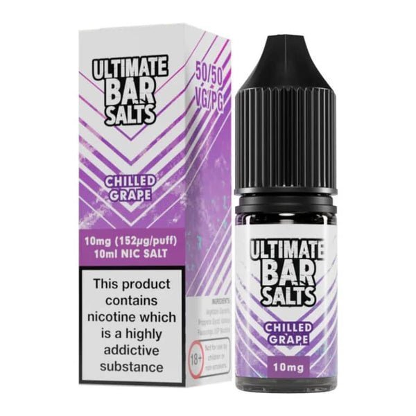 Buy Ultimate Bar Salt 10ml E - liquids Nic Salts - Box of 10 - Chilled Grape