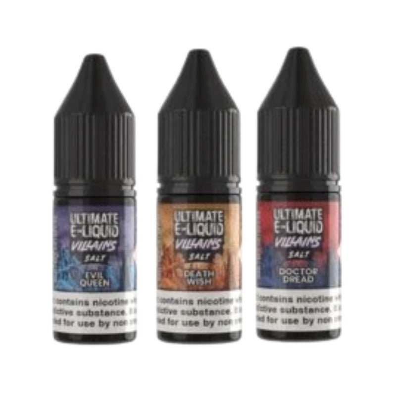 Buy Ultimate E - Liquid Villains 10ML Nic Salt (Pack of 10) - 10mg