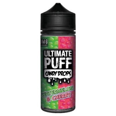 Buy Ultimate Puff Candy Drops 100ML Shortfill - Watermelon & Cherry