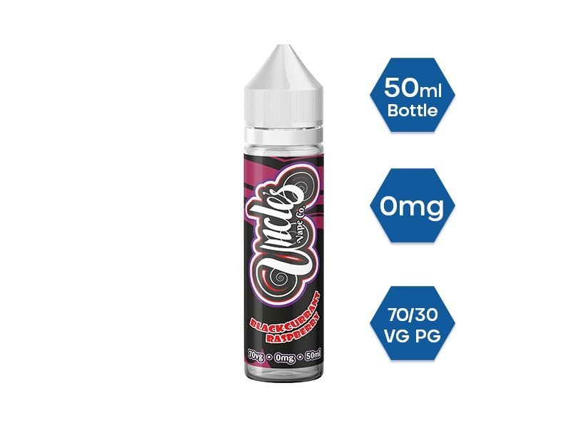 Buy Uncle Vape Co. 50ml E - liquids Shortfill - Blackcurrant Raspberry
