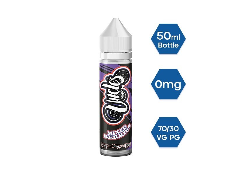 Buy Uncle Vape Co. 50ml E - liquids Shortfill - Mixed Berries