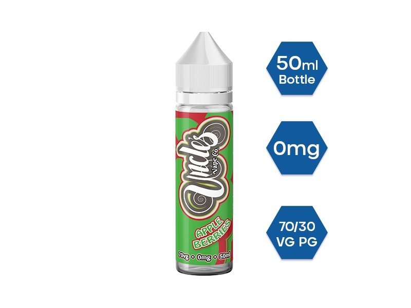 Buy Uncle Vape Co. 50ml E - liquids Shortfill - Apple Berries