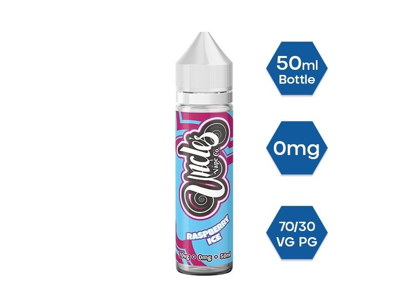 Buy Uncle Vape Co. 50ml E - liquids Shortfill - Raspberry Ice