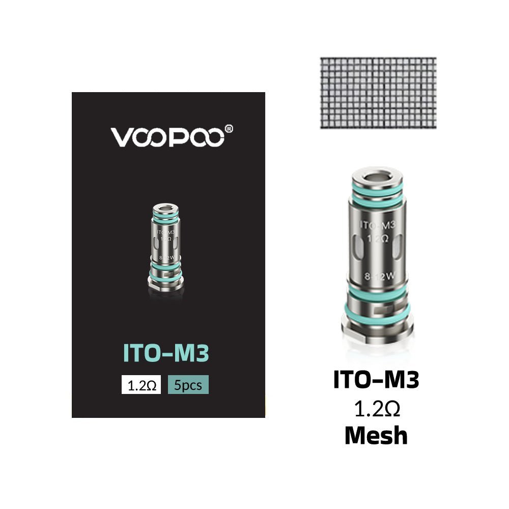 Buy VooPoo ITO Coils - Pack of 5 - M3 - 1.2 ohm