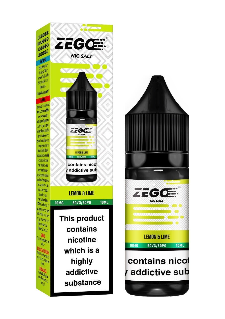 Buy Zego Nic Salt 10ml E - Liquid - Box of 10 - Lemon & Lime