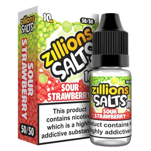 Buy Zillions Nic Salt 10ml Pack of 5 - Sour Strawberry