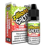 Buy Zillions Nic Salt 10ml Pack of 5 - Sour Strawberry