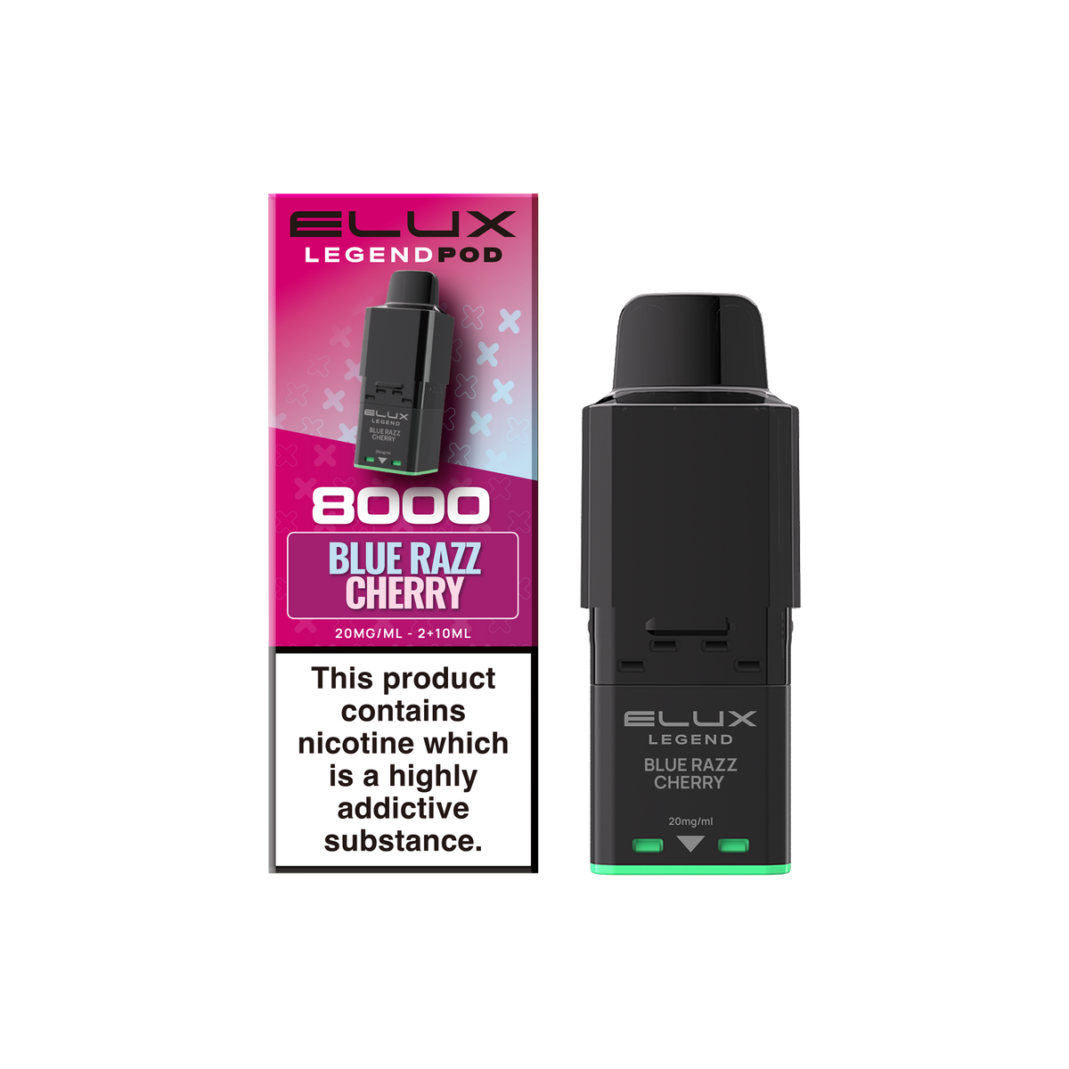 Buy Elux Legend 8000 Refill Pods Box of 5 Blue Razz Cherry