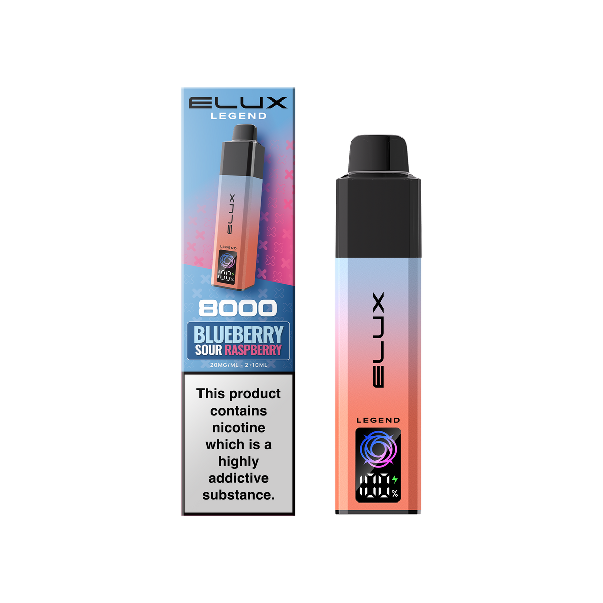 Buy Elux Legend 8000 Pod Vape Kit Box of 5 Blue Sour Raspberry
