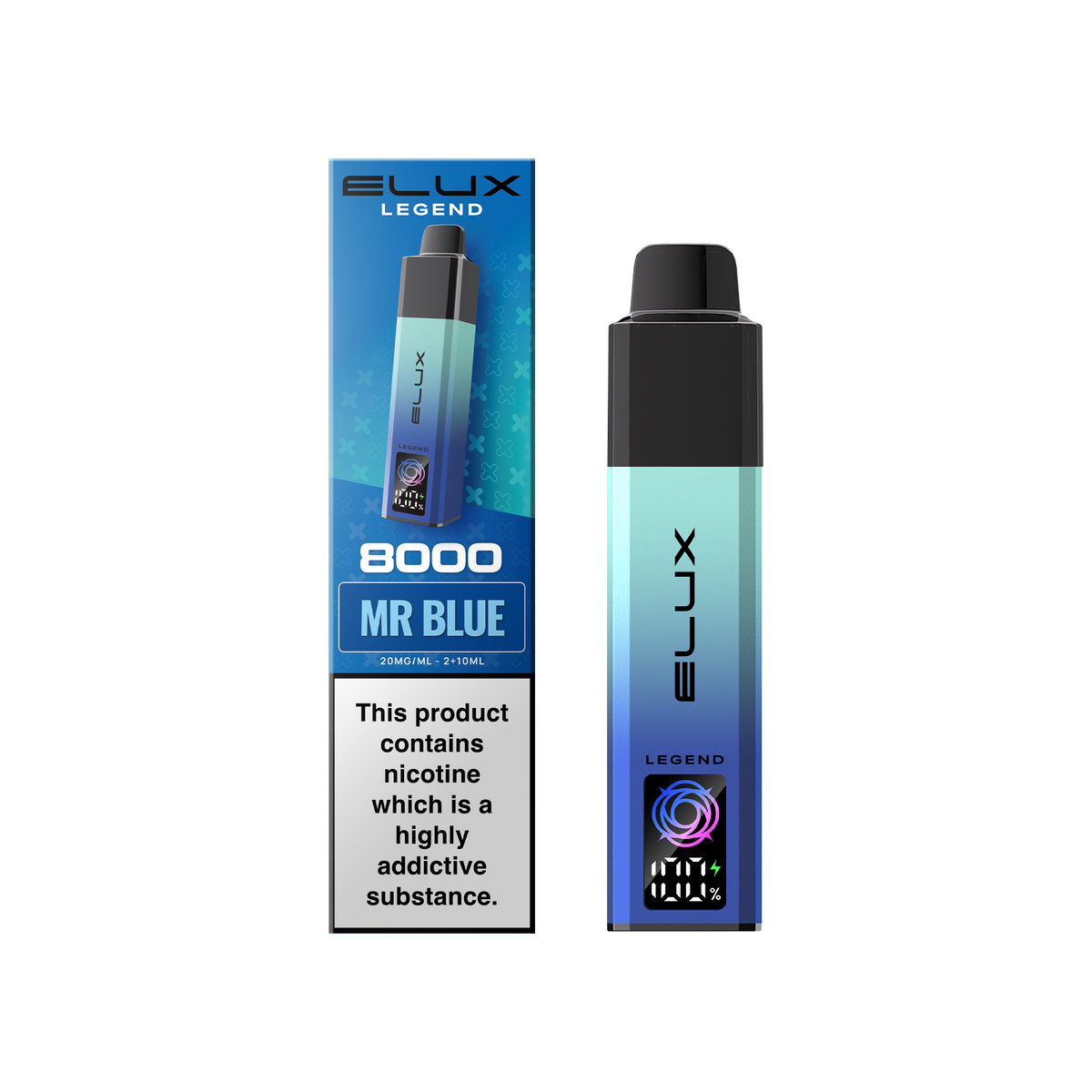 Buy Elux Legend 8000 Pod Vape Kit Box of 5 Mr Blue