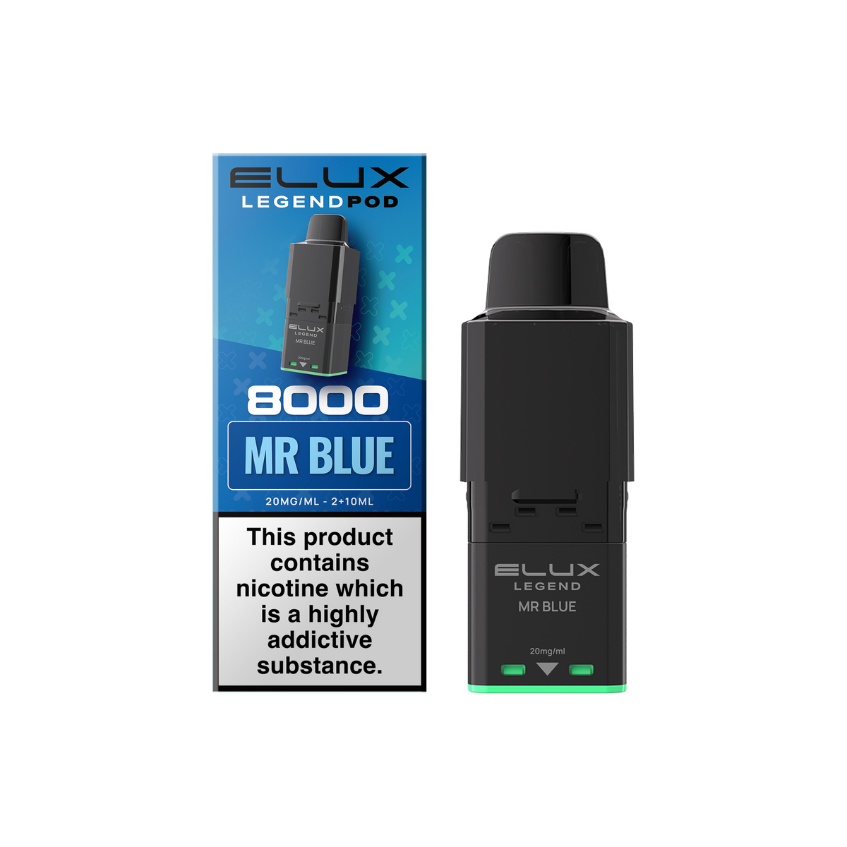 Buy Elux Legend 8000 Refill Pods Box of 5 Mr Blue
