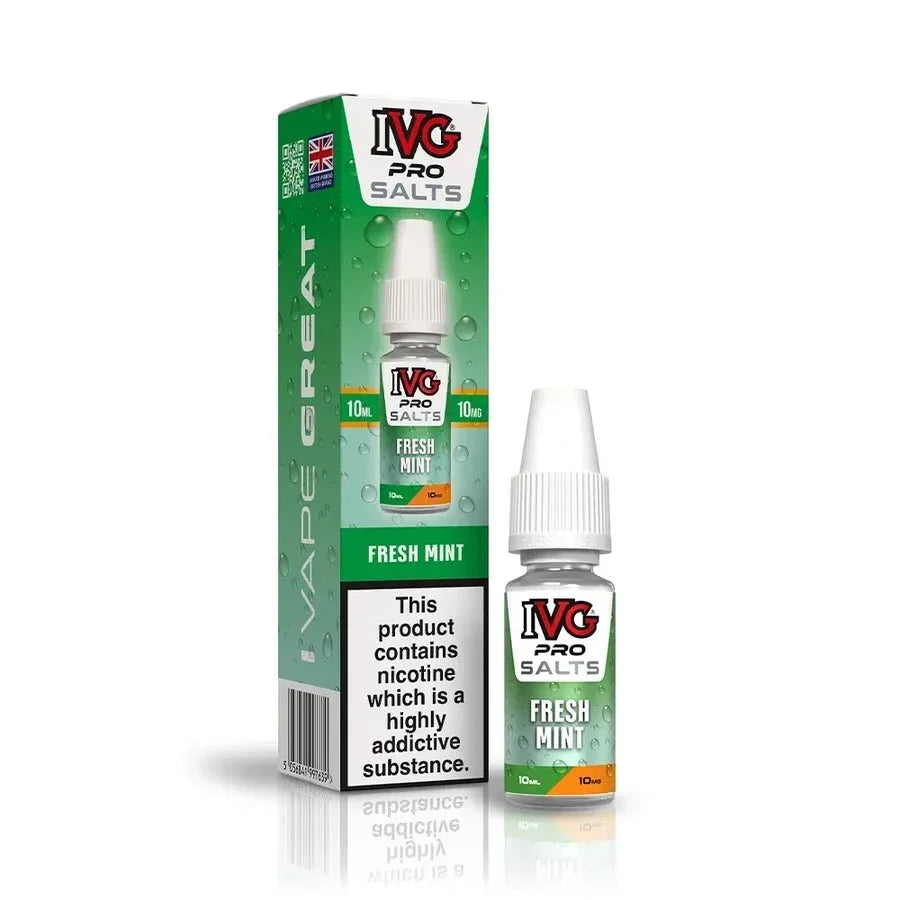 bulk wholesale IVG Pro Nic Salt 10ml E-liquids Box of 10 - Fresh Mint