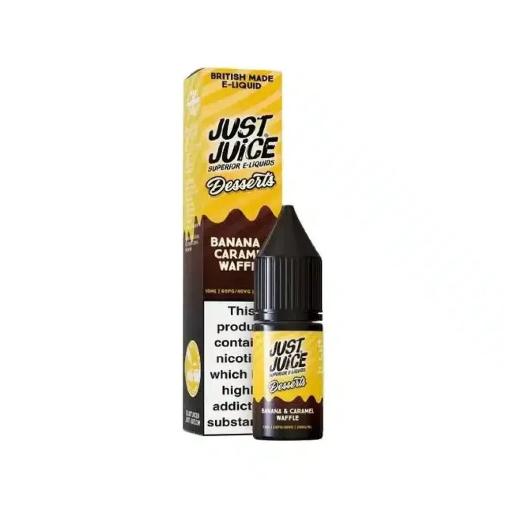 bulk wholesale Just Juice Desserts Nic Salts 10ml Box of 10 - Banana Caramel Waffle