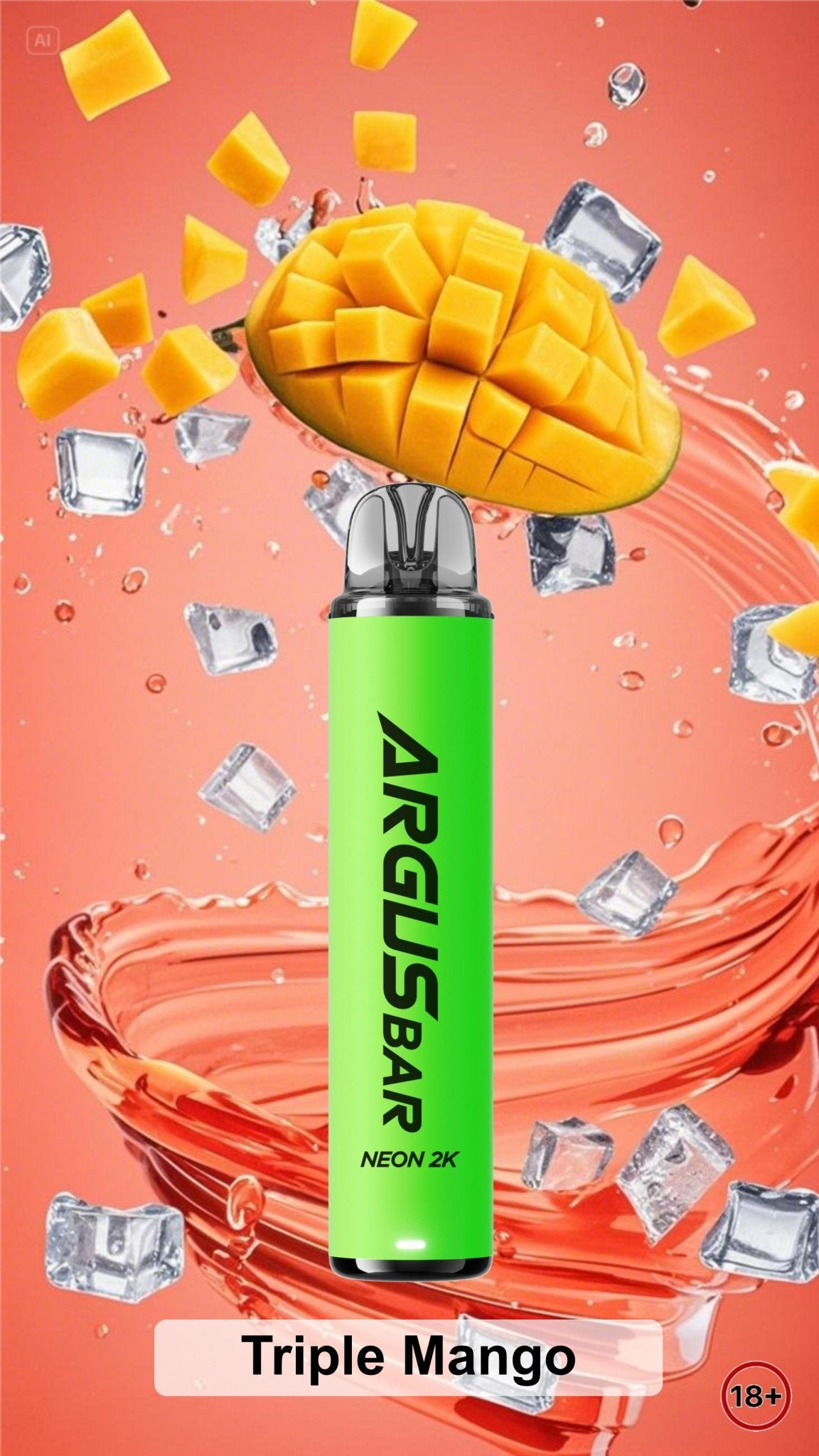 Buy Argus Bar Neon 2000 Prefilled Pod Kit Pack of 5 - Triple Mango