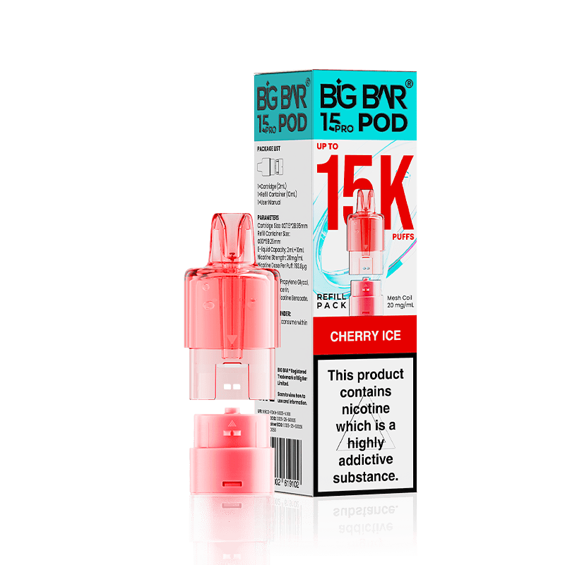 Buy Big Bar 15000 Pro Prefilled Replacement Pods - Cherry Ice
