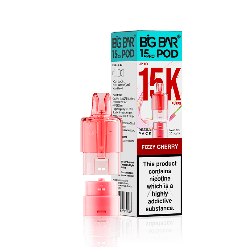 Buy Big Bar 15000 Pro Prefilled Replacement Pods - Fizzy Cherry