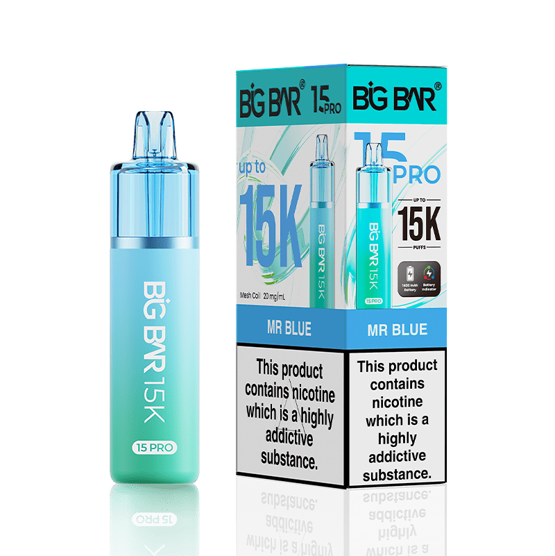 Buy Big Bar 15000 Pro Vape Kit Box of 5 - Mr Blue
