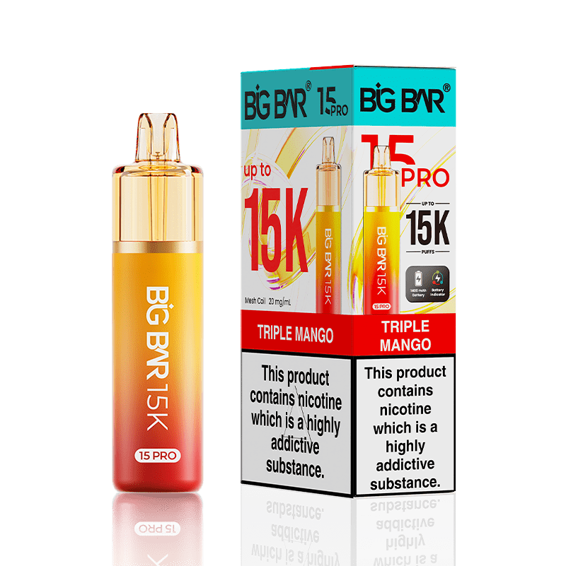 Buy Big Bar 15000 Pro Vape Kit Box of 5 - Triple Mango