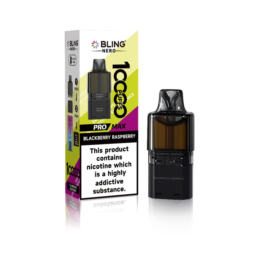 Buy Crystal Bling Nero 10k Prefilled Pods Box of 5 - Blackberry Raspberry