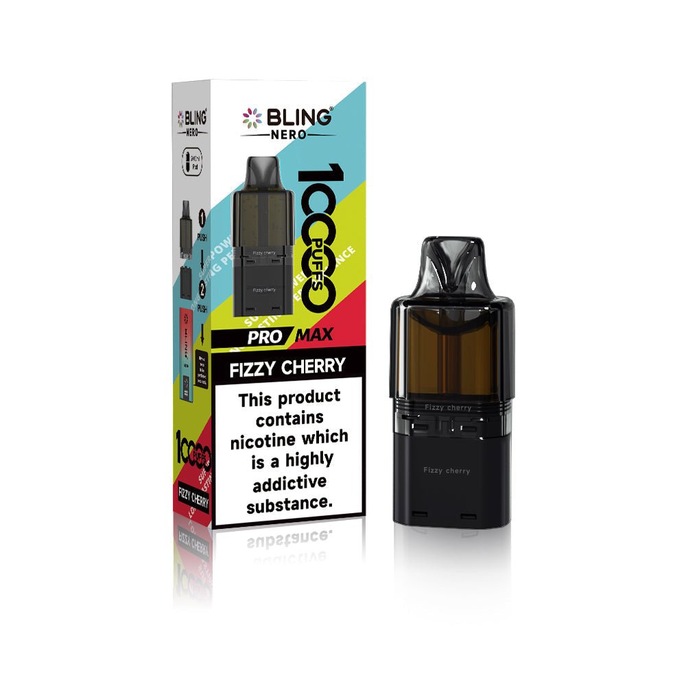 Buy Crystal Bling Nero 10k Prefilled Pods Box of 5 - Fizzy Cherry