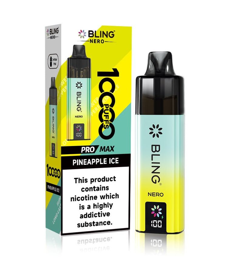 Buy Crystal Bling Nero 10k Vape Kit Box of 5 - Pineapple Ice