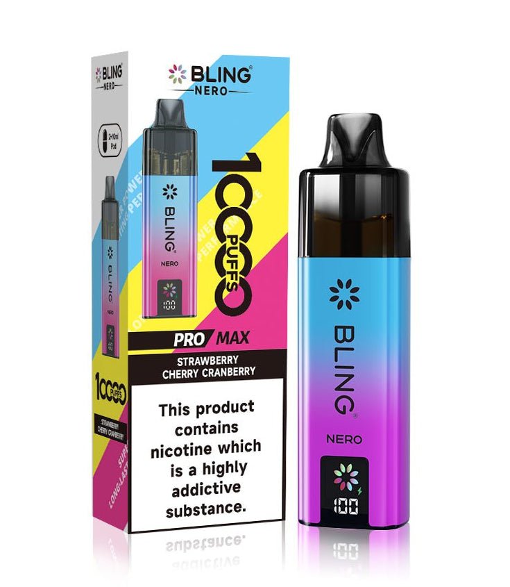 Buy Crystal Bling Nero 10k Vape Kit Box of 5 - Strawberry Cherry Cranberry