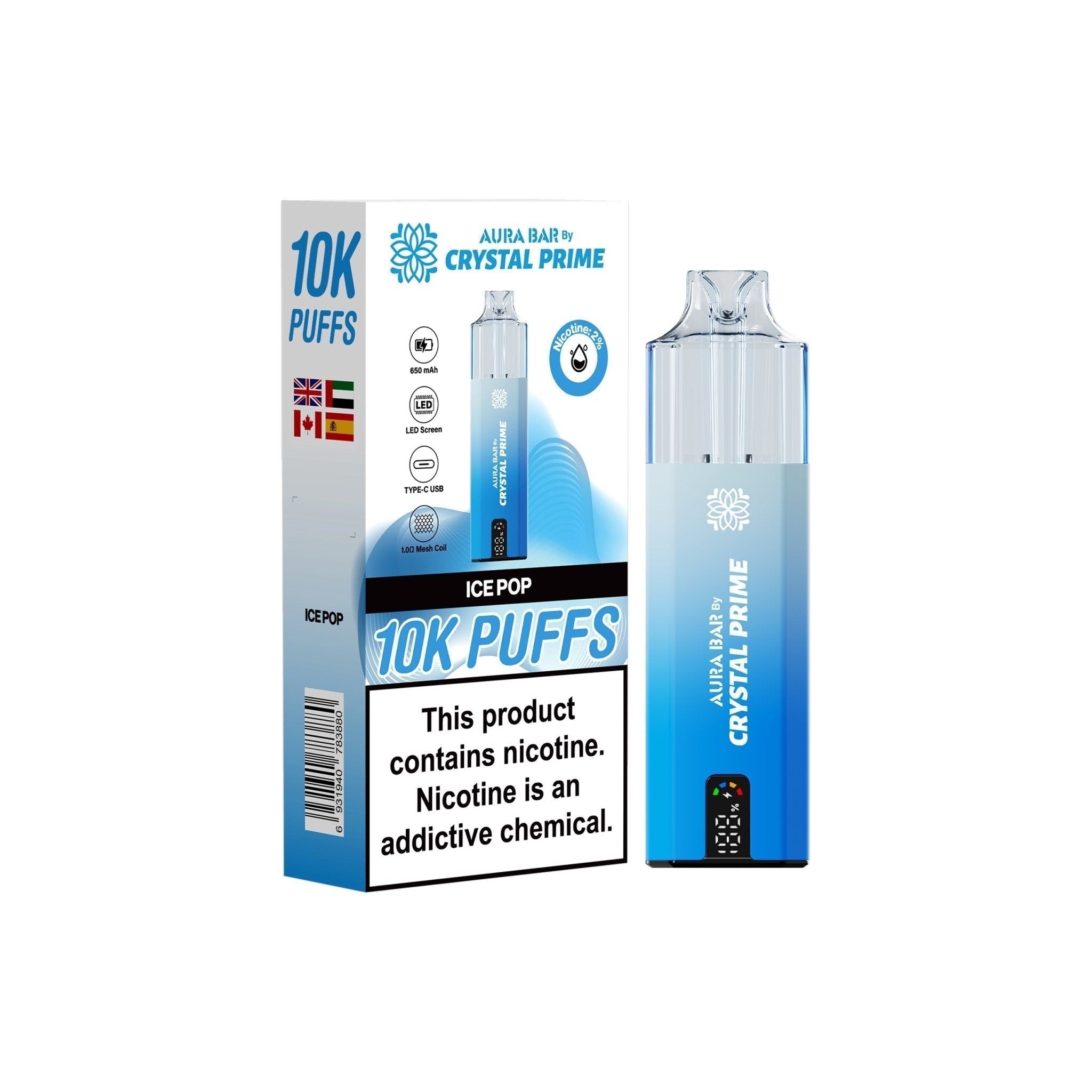 prime bar vape 10000 puffs Buy Crystal Prime 10000 Prefilled Vape Kit Box of 5