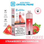 Buy Crystal Prime Aura Bar 10k Prefilled Pod Vape - Pack of 5 - Strawberry Watermelon