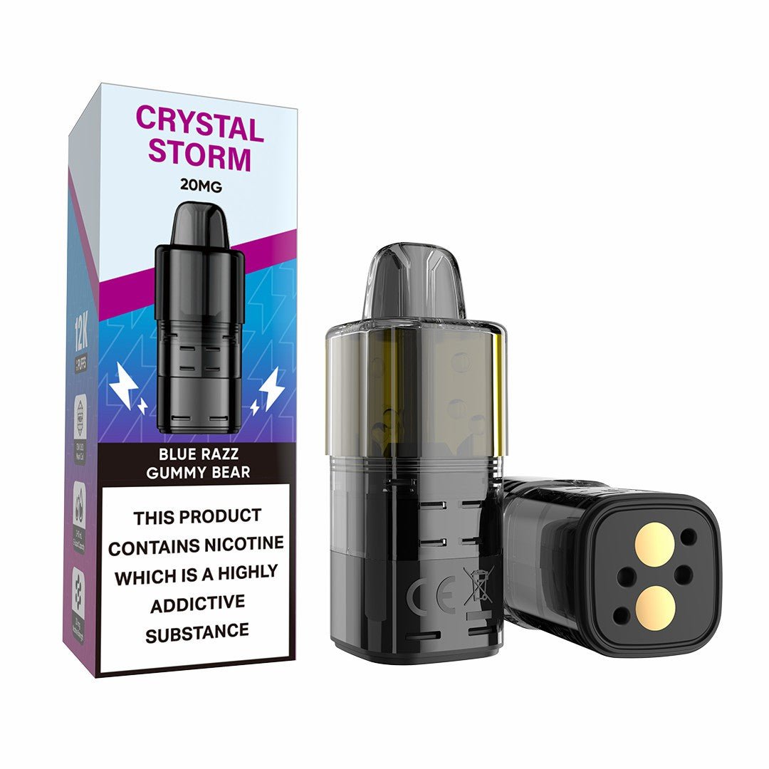 Buy Crystal Storm Bar 12k Replacement Pods - Blue Razz Gummy Bear