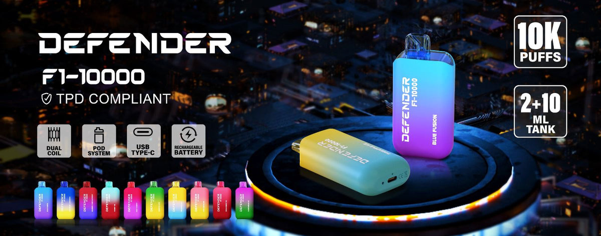 Buy Defender F1 - 10000 Prefilled Pod Vape Kit ( Box of 5 ) - Blue Fusion