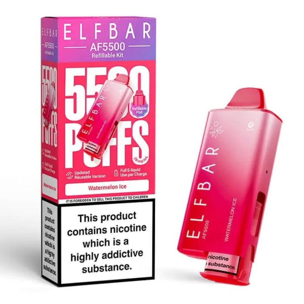 Buy Elf Bar AF5500 Prefilled Vape Kit Box of 5 - Watermelon Ice