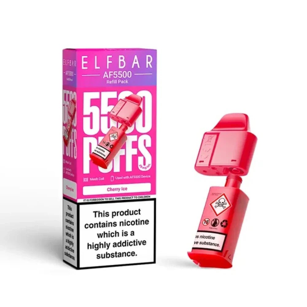 Buy Elf Bar AF5500 Refill Pods Box of 5 - Cherry Ice